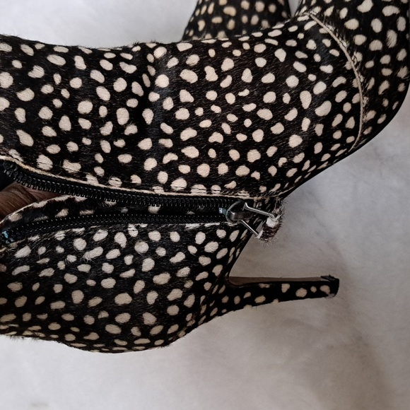 Rosegold Leopard Fur Print Ankle Boots Shoes - Picture 8 of 11